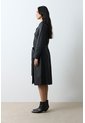 Trench Coat Manga Larga De Cuero Para Mujer Aura Trench Coat Manga Larga De Cuero Para Mujer Aura Negro XL VÉLEZ de Vélez