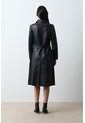 Trench Coat Manga Larga De Cuero Para Mujer Aura Trench Coat Manga Larga De Cuero Para Mujer Aura Negro XL VÉLEZ de Vélez
