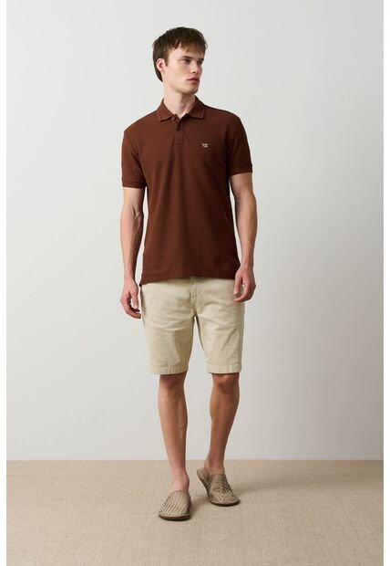 Polo Manga Corta Essential Para Hombre Textura Polo Manga Corta Essential Para Hombre Textura Cafe XS VÉLEZ