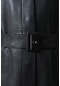 Trench Coat Manga Larga De Cuero Para Mujer Aura Trench Coat Manga Larga De Cuero Para Mujer Aura Negro XL VÉLEZ de Vélez