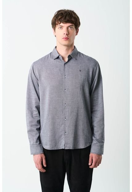 Camisa Oxford Manga Larga Calagua Para Hombre Semifitted Camisa Oxford Manga Larga Calagua Para Hombre Semifitted Negro XXL Vélez