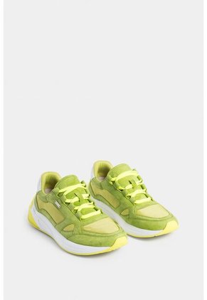 Tenis Bombay De Cuero Gamuza Y Lona Para Mujer Silueta Urban Tenis Bombay De Cuero Gamuza Y Lona Para Mujer Silueta Urban Verde Limon 37 Vélez