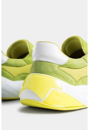 Tenis Bombay De Cuero Gamuza Y Lona Para Mujer Silueta Urban Tenis Bombay De Cuero Gamuza Y Lona Para Mujer Silueta Urban Verde Limon 37 Vélez
