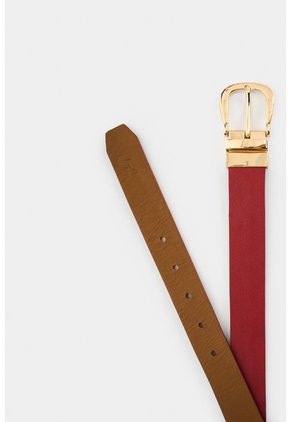 Cinturón Doble Faz De Cuero Liso Para Mujer Lascar Cinturón Doble Faz De Cuero Liso Para Mujer Lascar Rojo S VÉLEZ