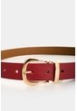 Cinturón Doble Faz De Cuero Liso Para Mujer Lascar Cinturón Doble Faz De Cuero Liso Para Mujer Lascar Rojo S VÉLEZ de Vélez