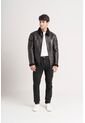 Chaqueta Atrani De Cuero Para Hombre Semi Ajustada Chaqueta Atrani De Cuero Para Hombre Semi Ajustada Negro XXXL VÉLEZ de Vélez