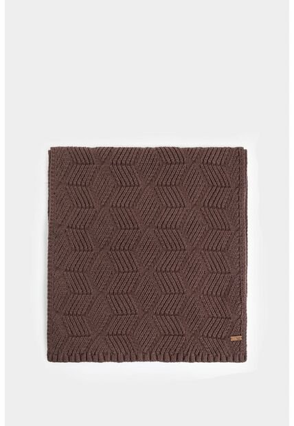 Bufanda Hexágonos En Tejido De Punto Para Hombre Monocolor Bufanda Hexágonos En Tejido De Punto Para Hombre Monocolor Cafe XS VÉLEZ