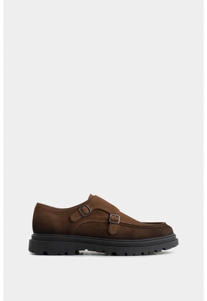 Mocasines Luster 2 En Cuero Gamuzado Para Hombre Silueta Monkstrap Mocasines Luster 2 En Cuero Gamuzado Para Hombre Silueta Monkstrap Miel 45 Vélez
