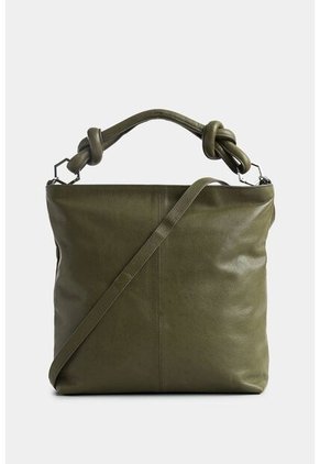 Shopping Alba De Cuero Para Mujer Detalle Anudado Shopping Alba De Cuero Para Mujer Detalle Anudado Verde Vélez