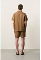 Camisa Manga Corta En Lino Para Hombre Málaga Camisa Manga Corta En Lino Para Hombre Málaga Tabaco XXL VÉLEZ de Vélez