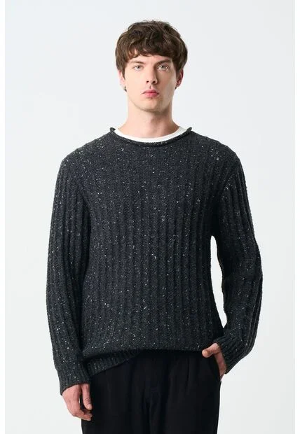 Sweater Selva Tejido Para Hombre Cuello Bandeja Sweater Selva Tejido Para Hombre Cuello Bandeja Negro M VÉLEZ