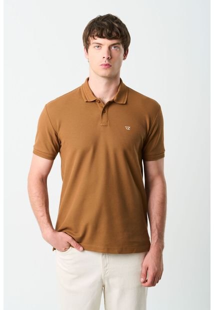 Polo Manga Corta Essential Para Hombre Textura Polo Manga Corta Essential Para Hombre Textura Cafe Claro M Vélez