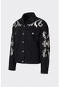 Chaqueta Trucker En Denim Y Cuero Para Mujer Soren Chaqueta Trucker En Denim Y Cuero Para Mujer Soren Negro XS VÉLEZ de Vélez