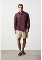 Camisa Manga Larga En Lino Para Hombre Silueta Semi Ajustada Camisa Manga Larga En Lino Para Hombre Silueta Semi Ajustada Vinotinto XL VÉLEZ de Vélez