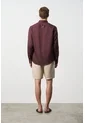 Camisa Manga Larga En Lino Para Hombre Silueta Semi Ajustada Camisa Manga Larga En Lino Para Hombre Silueta Semi Ajustada Vinotinto XL VÉLEZ de Vélez