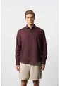 Camisa Manga Larga En Lino Para Hombre Silueta Semi Ajustada Camisa Manga Larga En Lino Para Hombre Silueta Semi Ajustada Vinotinto XL VÉLEZ de Vélez