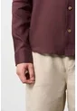 Camisa Manga Larga En Lino Para Hombre Silueta Semi Ajustada Camisa Manga Larga En Lino Para Hombre Silueta Semi Ajustada Vinotinto XL VÉLEZ de Vélez