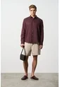 Camisa Manga Larga En Lino Para Hombre Silueta Semi Ajustada Camisa Manga Larga En Lino Para Hombre Silueta Semi Ajustada Vinotinto XL VÉLEZ de Vélez