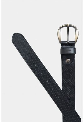 Cinturón Unifaz Makki De Cuero Para Mujer Placa Reptilia Cinturón Unifaz Makki De Cuero Para Mujer Placa Reptilia Negro M VÉLEZ