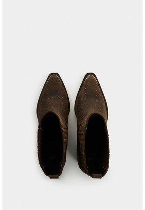 Botines Caña Baja De Cuero Para Mujer Kiwa Botines Caña Baja De Cuero Para Mujer Kiwa Cafe 38 VÉLEZ