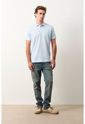 Polo Lucca Manga Corta Para Hombre Texturizada Polo Lucca Manga Corta Para Hombre Texturizada Azul Claro XL VÉLEZ