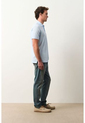 Polo Lucca Manga Corta Para Hombre Texturizada Polo Lucca Manga Corta Para Hombre Texturizada Azul Claro XL VÉLEZ