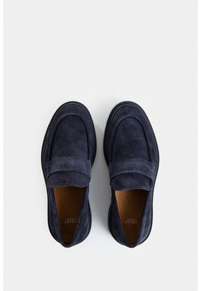 Mocasines Alessio De Cuero Gamuzado Para Hombre Antifaz Mocasines Alessio De Cuero Gamuzado Para Hombre Antifaz Azul Oscuro 39 VÉLEZ