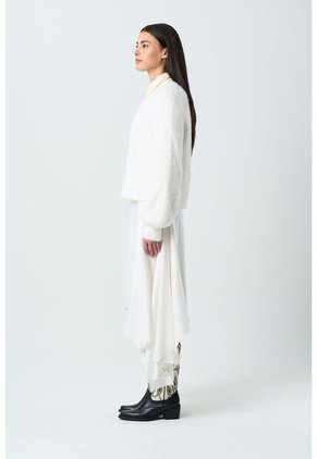 Sweater Liora Para Mujer Acanalado Asimétrico Sweater Liora Para Mujer Acanalado Asimétrico Crema S VÉLEZ