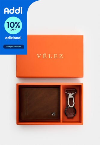 Kit Billetera + Llavero De Cuero Para Hombre Brand 2 Kit Billetera + Llavero De Cuero Para Hombre Brand 2 Brandy VÉLEZ Vélez