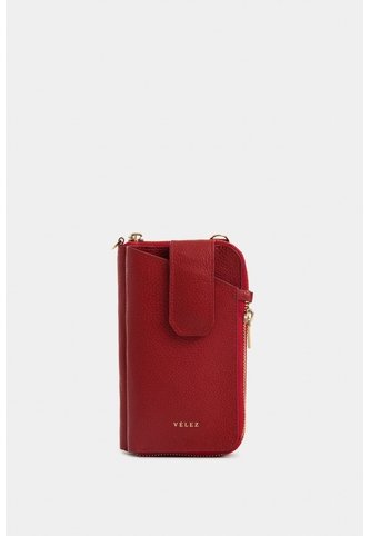Porta Chequera Ibiza De Cuero Para Mujer Cargadera Removible Porta Chequera Ibiza De Cuero Para Mujer Cargadera Removible Rojo VÉLEZ Vélez