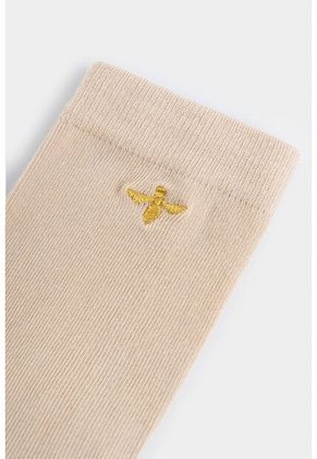 Calcetines Media Pierna San Jacinto Para Mujer Bordado Abeja Calcetines Media Pierna San Jacinto Para Mujer Bordado Abeja Arena XS VÉLEZ