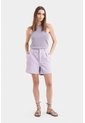 Short Ciboria De Cuero Gamuza Para Mujer Tiro Alto Short Ciboria De Cuero Gamuza Para Mujer Tiro Alto Lila 10 VÉLEZ de Vélez