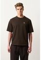 Camiseta Oversized En Algodón Para Hombre Camiseta Oversized En Algodón Para Hombre Cafe XS VÉLEZ de Vélez