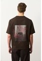 Camiseta Oversized En Algodón Para Hombre Camiseta Oversized En Algodón Para Hombre Cafe XS VÉLEZ de Vélez