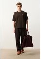 Camiseta Oversized En Algodón Para Hombre Camiseta Oversized En Algodón Para Hombre Cafe XS VÉLEZ de Vélez