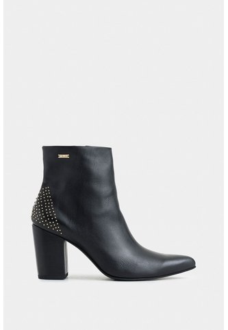 Botines Office Kira De Cuero Para Mujer Mini Taches Botines Office Kira De Cuero Para Mujer Mini Taches Negro 39 VÉLEZ Vélez