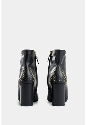 Botines Office Kira De Cuero Para Mujer Mini Taches Botines Office Kira De Cuero Para Mujer Mini Taches Negro 39 VÉLEZ