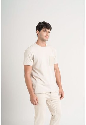 Camiseta En Algodón Para Hombre Bolsillo Cuero Camiseta En Algodón Para Hombre Bolsillo Cuero Arena XL VÉLEZ