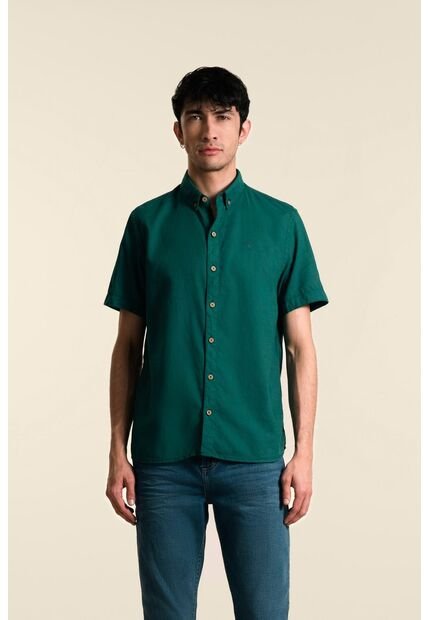 Camisa Manga Corta Para Hombre Silueta Semi Ajustada Camisa Manga Corta Para Hombre Silueta Semi Ajustada Azul Aguamarina M Vélez