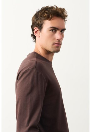 Camiseta Tejida Manga Larga Para Hombre Sabina Camiseta Tejida Manga Larga Para Hombre Sabina Cafe S VÉLEZ