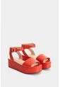 Sandalia Plataforma De Cuero Para Mujer Soren Sandalia Plataforma De Cuero Para Mujer Soren Rojo 40 VÉLEZ de Vélez