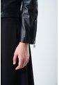 Chaqueta Silueta Tipo Biker De Cuero Para Mujer Cremalleras Chaqueta Silueta Tipo Biker De Cuero Para Mujer Cremalleras Negro S VÉLEZ de Vélez