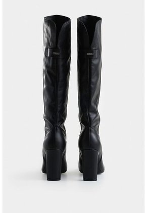 Botas Bianca De Cuero Para Mujer Caña Alta Botas Bianca De Cuero Para Mujer Caña Alta Negro 39 Vélez