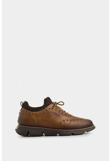 Zapato De Cordón Apolo 2 De Cuero Liso Para Hombre Detalle Neopreno Zapato De Cordón Apolo 2 De Cuero Liso Para Hombre Detalle Neopreno Miel 40 Vélez