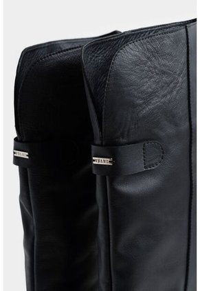 Botas Bianca De Cuero Para Mujer Caña Alta Botas Bianca De Cuero Para Mujer Caña Alta Negro 39 Vélez