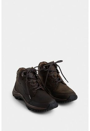 Botas Zoom Outdoor De Cuero Rústico Para Hombre Suela Tractorada Miel