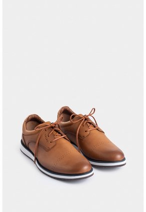 Zapatos Cordón Piero De Cuero Para Hombre Suela Con Apariencia Deportiva Zapatos Cordón Piero De Cuero Para Hombre Suela Con Apariencia Deportiva Miel 41 VÉLEZ