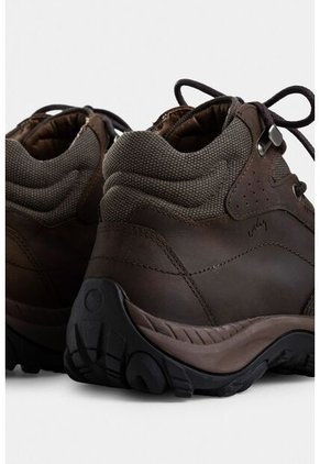 Botas Zoom Outdoor De Cuero Rústico Para Hombre Suela Tractorada Miel