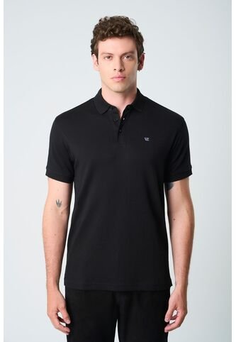 Polo Alcor Manga Corta Para Hombre Detalle Acanalado Polo Alcor Manga Corta Para Hombre Detalle Acanalado Negro L VÉLEZ Vélez