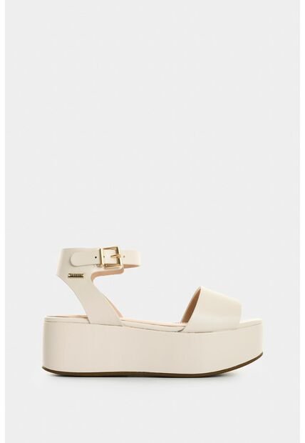 Sandalia Plataforma De Cuero Para Mujer Soren Sandalia Plataforma De Cuero Para Mujer Soren Beige 41 VÉLEZ